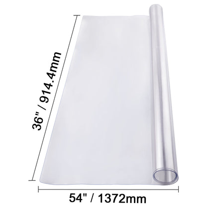 36x54 Inch Transparent PVC Table Protector - Desk Cover