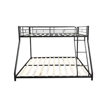 Full Size Bunk Bed with Twin Over Twin Metal Frame - Black