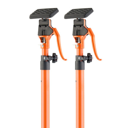 Cabinet Jack Support Pole 2-Pack - Adjustable Telescopic Rod, Black+Orange