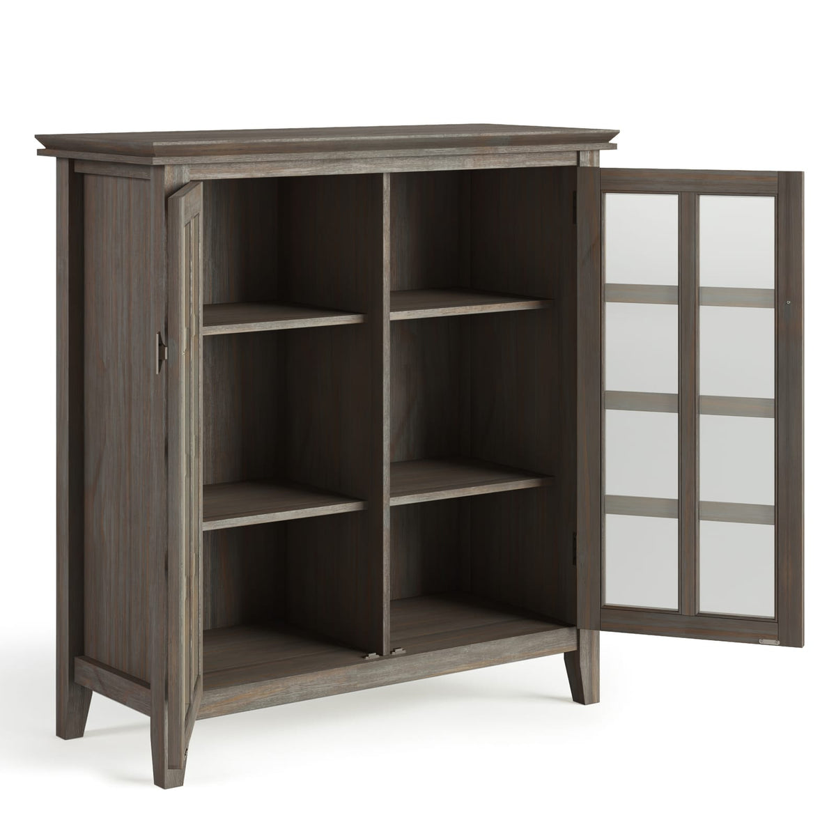 Artisan Medium Storage Cabinet - Distressed Grey | Wood Cabinets