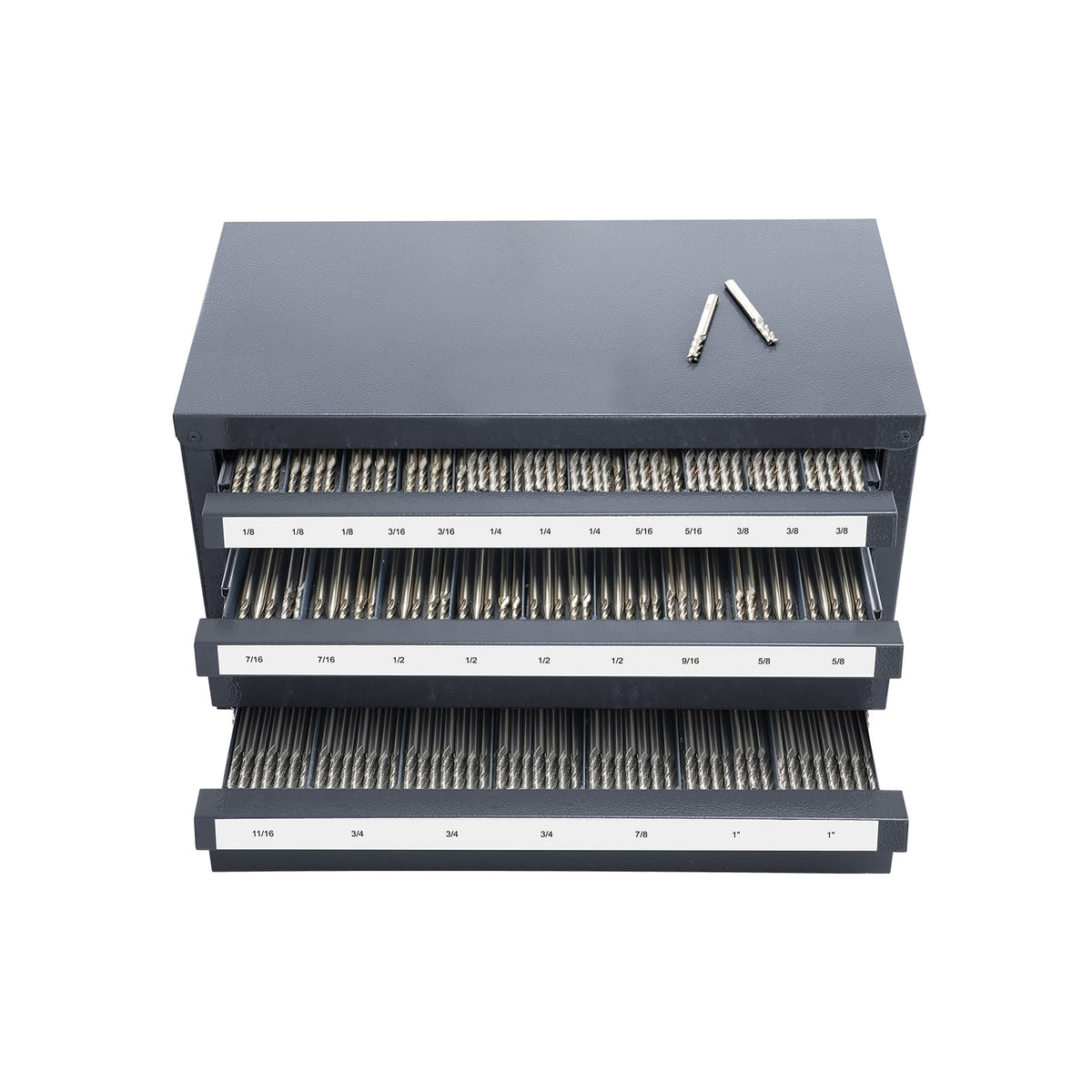 Gray Steel End Mill Cabinet - 3 Drawer Organizer