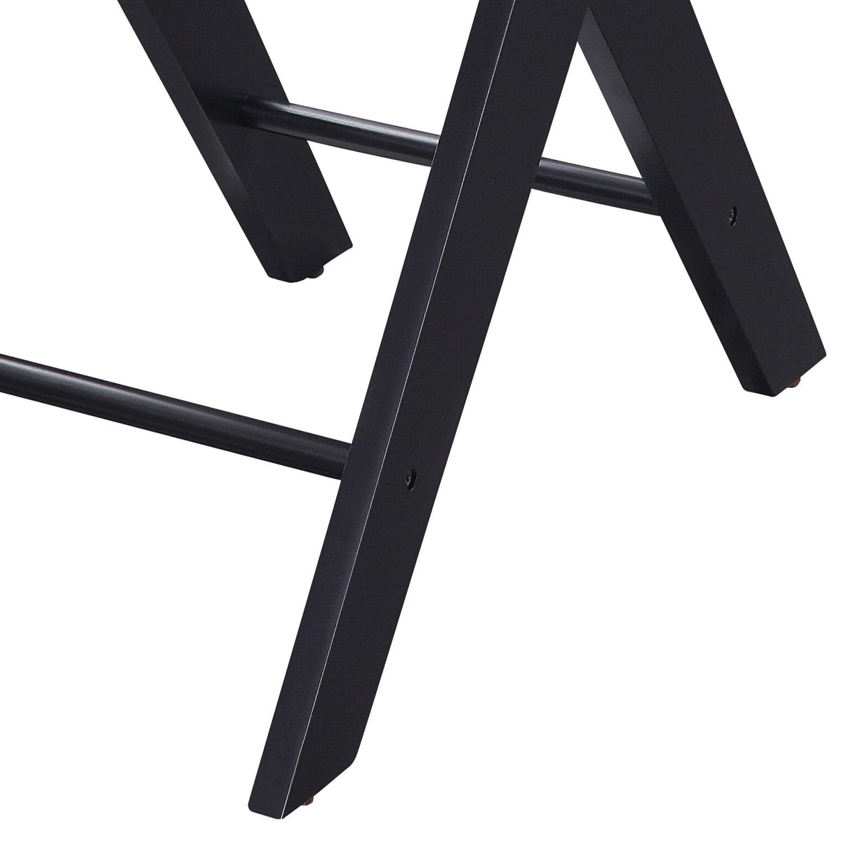 White & Black Side Table with USB Ports - Storage Included for Living Room