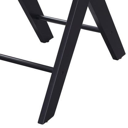 White & Black Side Table with USB Ports - Storage Included for Living Room
