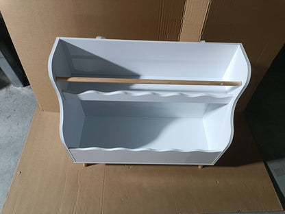 Small White Kids Bookshelf - MDF Storage Unit