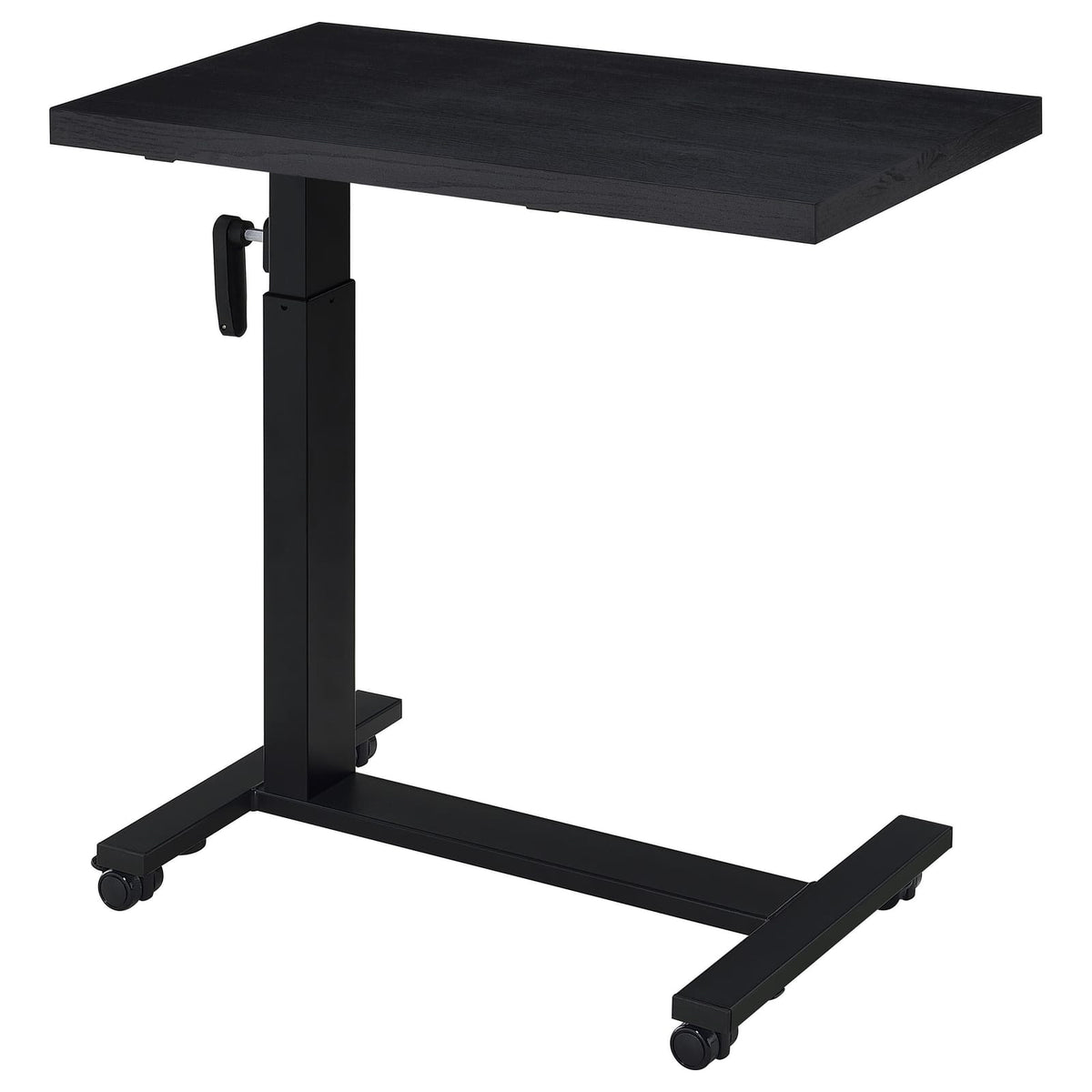 Black Height Adjustable C-Table - 27 to 39 Inch Range for Living Room