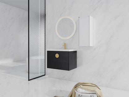 Black Chestnut Bathroom Vanity - Storage Sink Cabinet