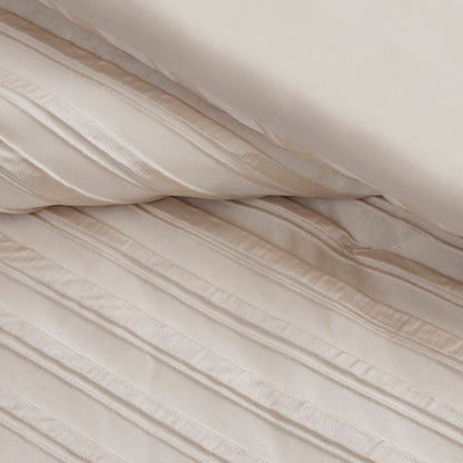 7 Piece Queen Beige Comforter Set - Luxurious Comfort