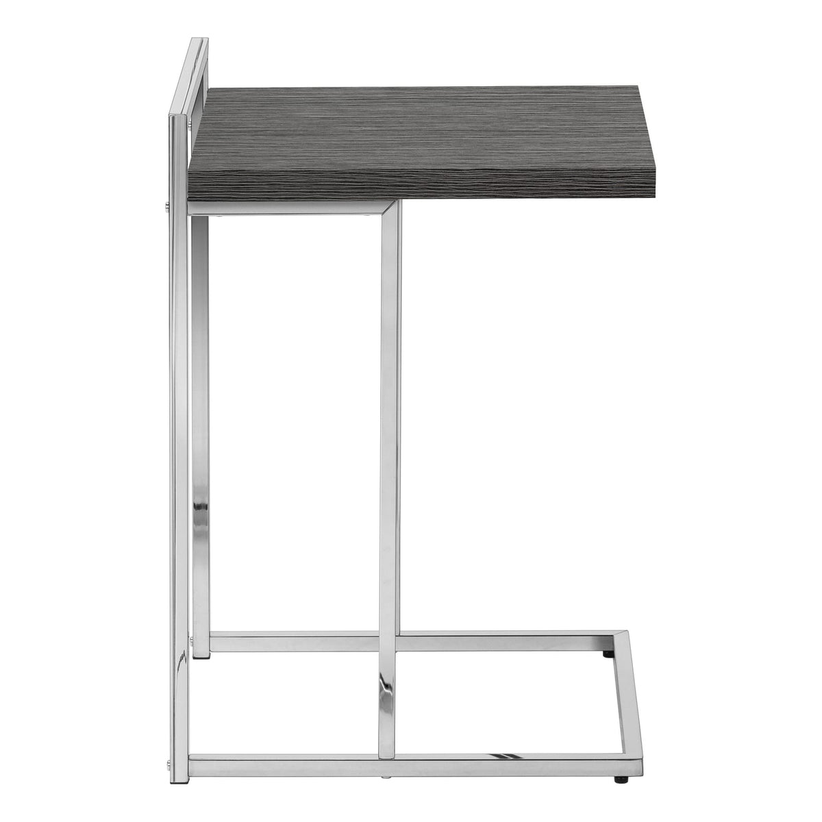 Grey C-Shaped Accent Table - 16" x 18.25"