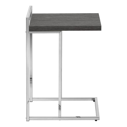 Grey C-Shaped Accent Table - 16" x 18.25"