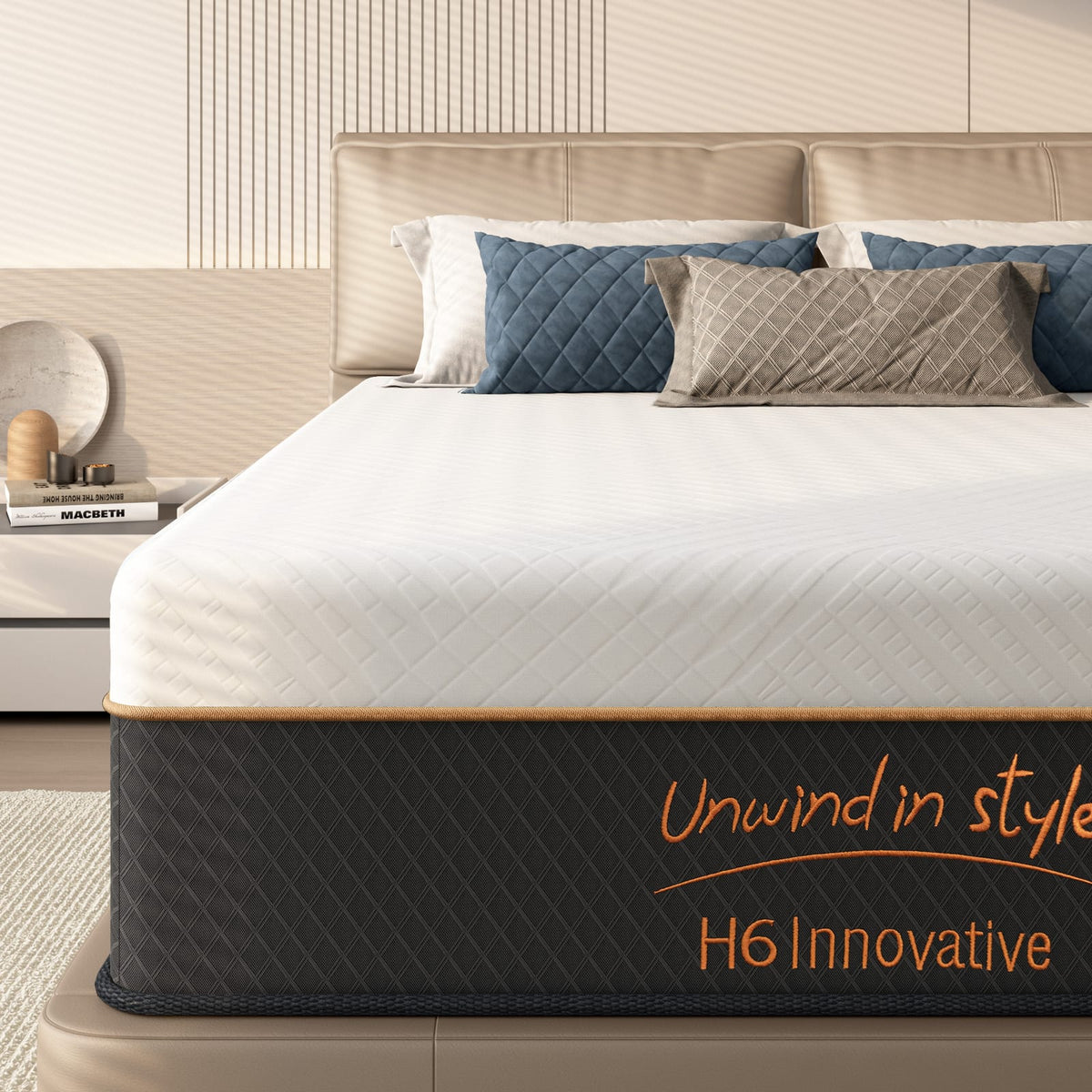 Bedroom Queen Hybrid Foam Spring Mattress with Motion Isolation for Ultimate Sleep