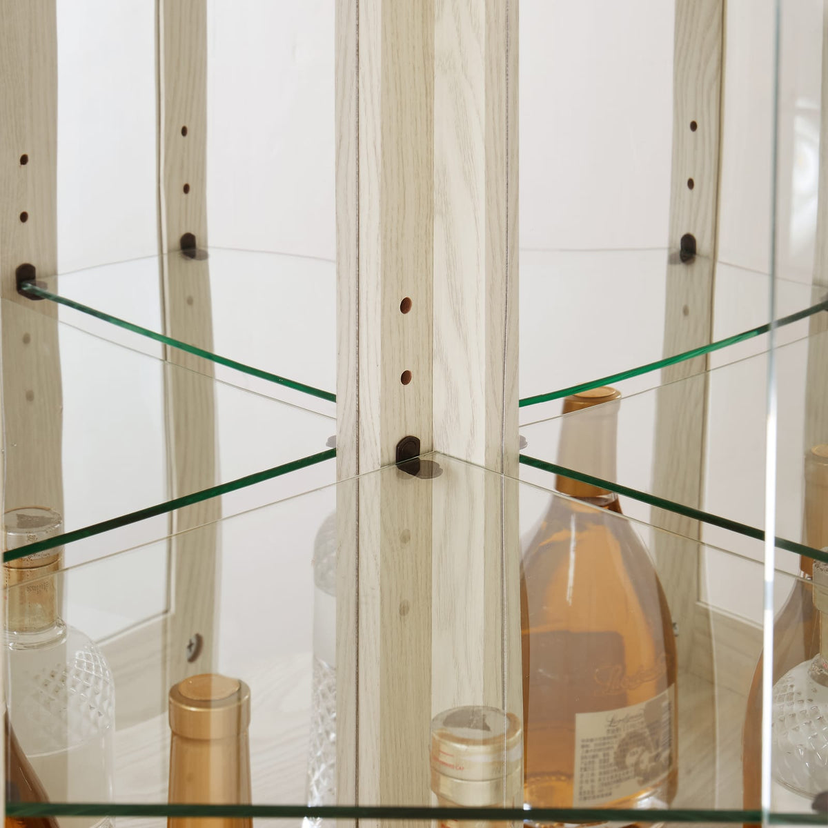 White Corner Curio Cabinet - Display Case for Living Room