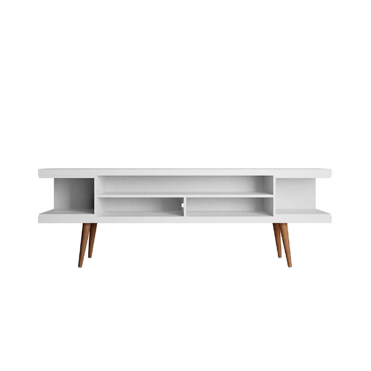 White TV Stand - Stylish Storage for Living Room & Bedroom