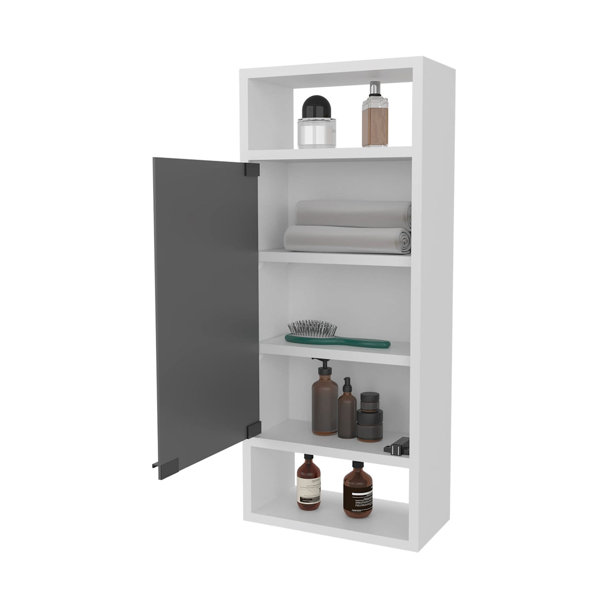 Modern Wall-Mounted Bathroom Cabinet with Mirror Storage
