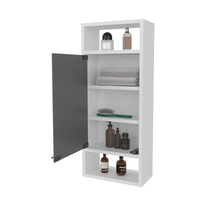 Modern Wall-Mounted Bathroom Cabinet with Mirror Storage