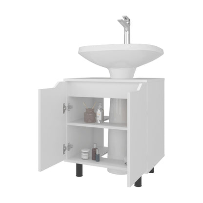 White Bathroom Vanity Cabinet with Storage