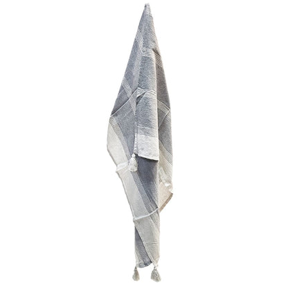 50x60" Conrad Gray Throw Blanket, 2 Pack - Cotton Comfort