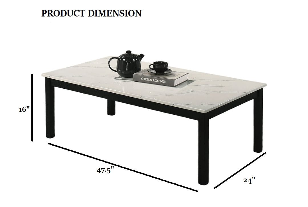 Contemporary White Table Set - Coffee & End Tables