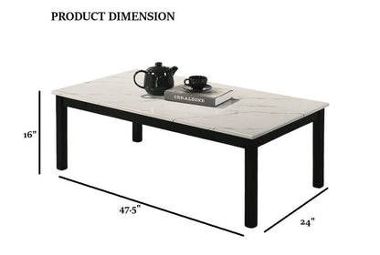 Contemporary White Table Set - Coffee & End Tables