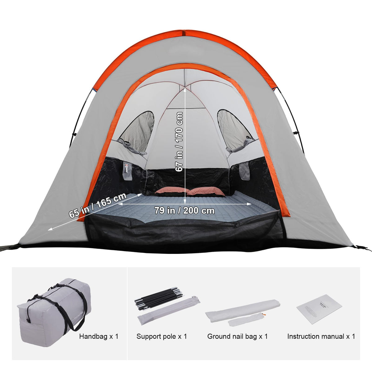 Truck Bed Tent - 6.4-6.7' Waterproof Camping Shelter