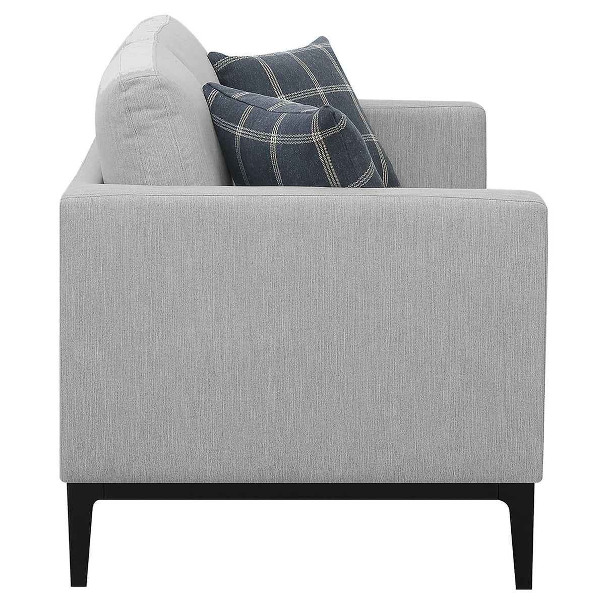 Light Grey Upholstered Loveseat - 56" Sofa for Living Room