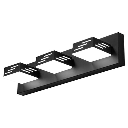 3-Light LED Vanity Light Fixture - Black Iron Bathroom Lighting