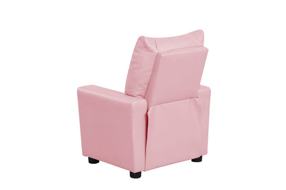 Pink Kids Recliner Chair - PU Leather