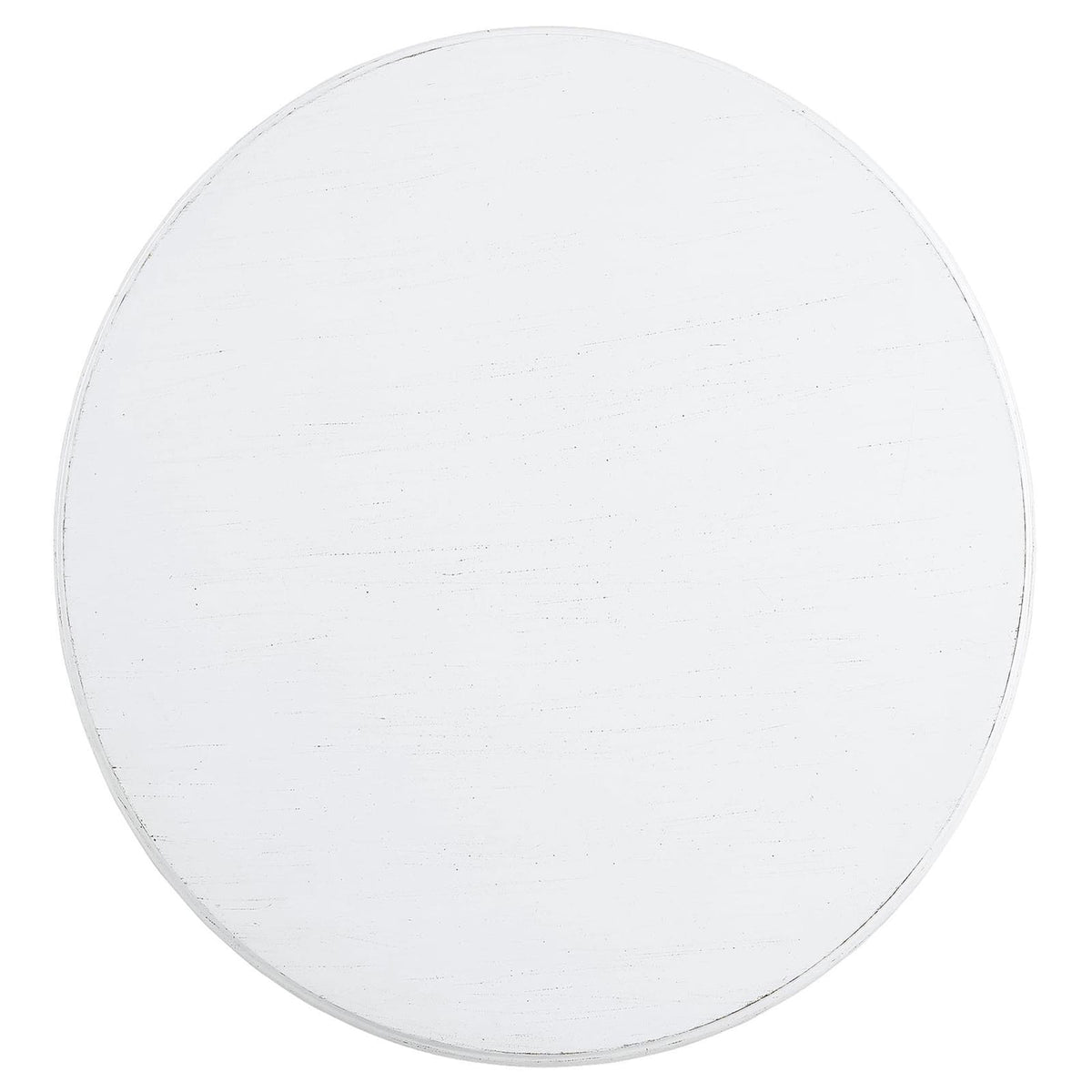 White Round Side Table with Pedestal - 18.5" Diameter for Living Room