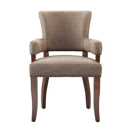 Brown Polyester Dining Chair - Espresso Finish