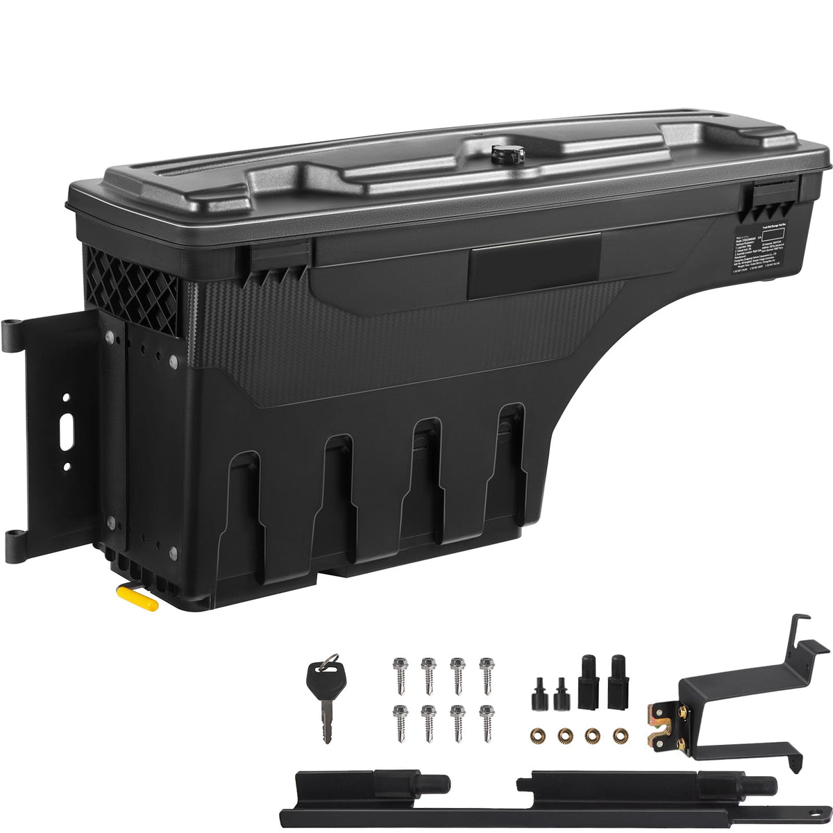Lockable Truck Bed Toolbox - 6.6 Gallon ABS Storage Box