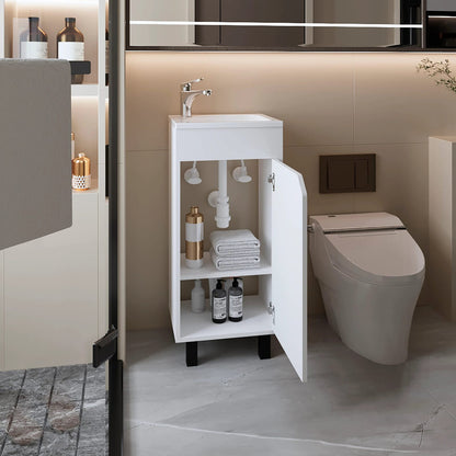 White Bathroom Vanity with Storage for Bathrooms