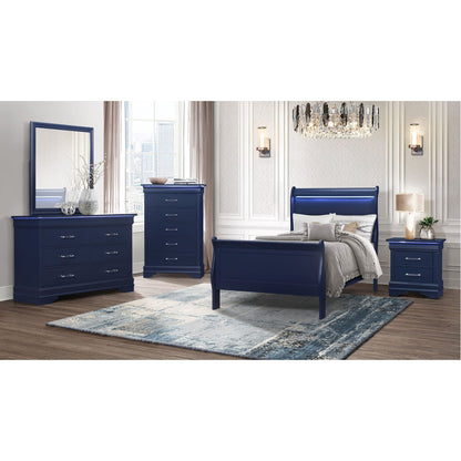 Blue 6 Drawer Dresser - Modern Bedroom Storage