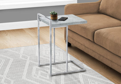 Grey C-Shaped Accent Table - Bedroom or Living Room