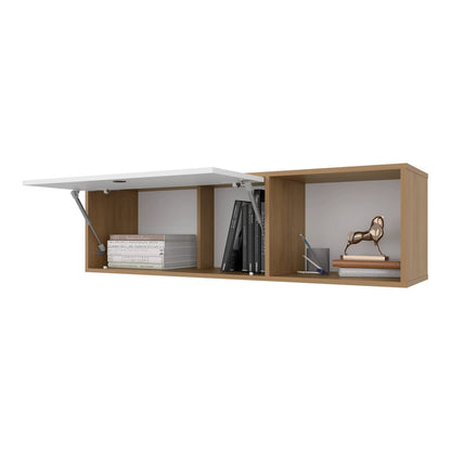 White Natural Oak Wall Mounted Cabinet