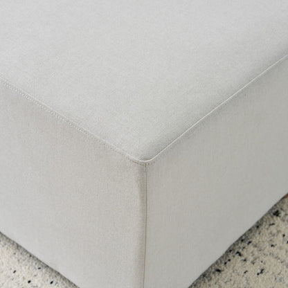 White Rectangle Ottoman - 50" x 20" Wood Frame for Living Room