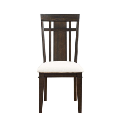 Dark Brown Oak Dining Set with Extendable Table and Four Chairs