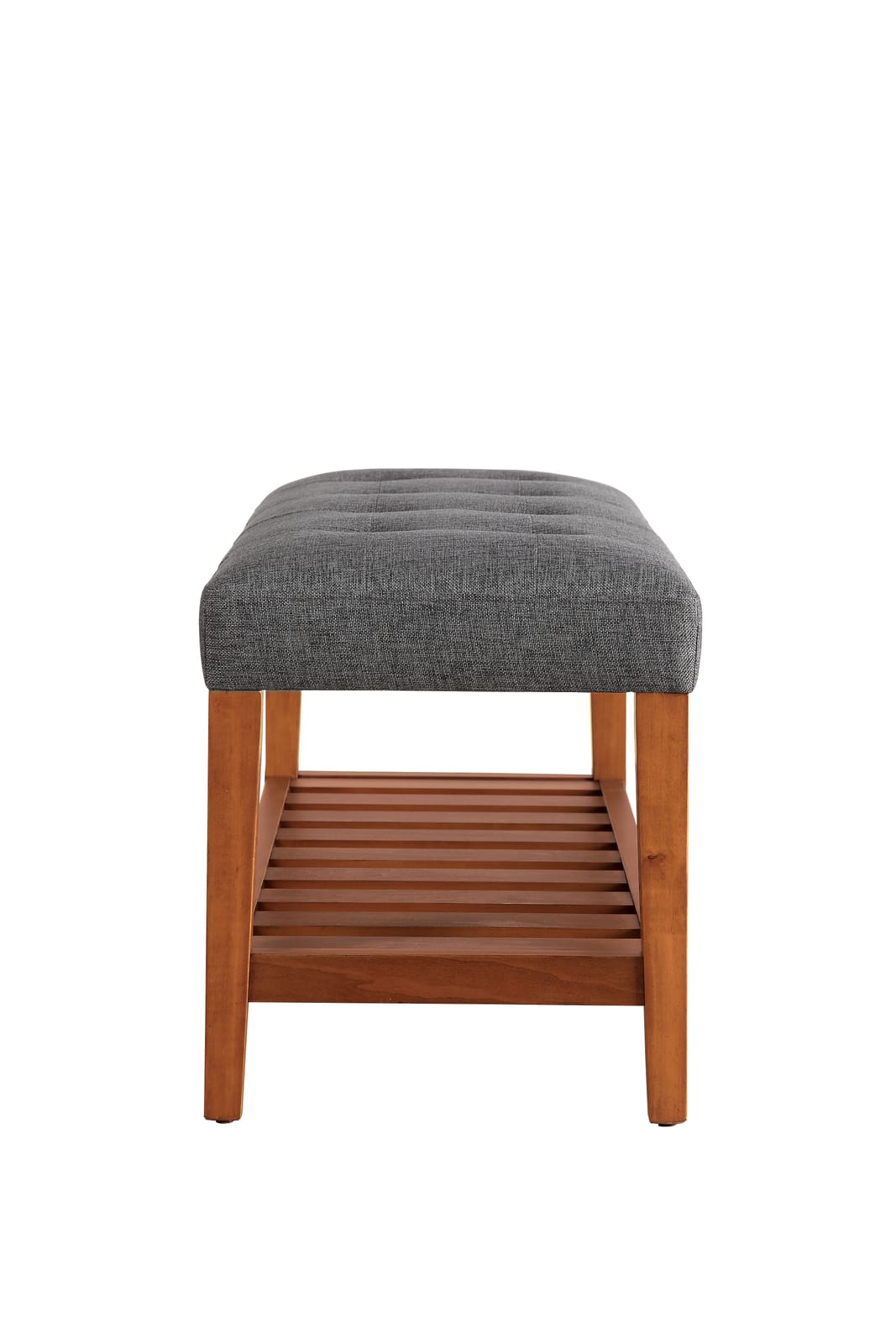 Gray Fabric Storage Bench - 40" x 16" Seat