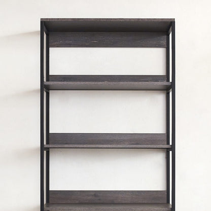 Monica Wood and Metal Walk-in Closet - Rustic Gray Storage