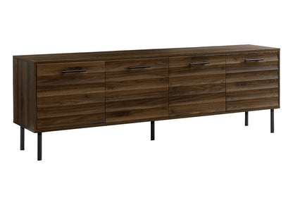 72 Inch Brown TV Stand with Storage Cabinets