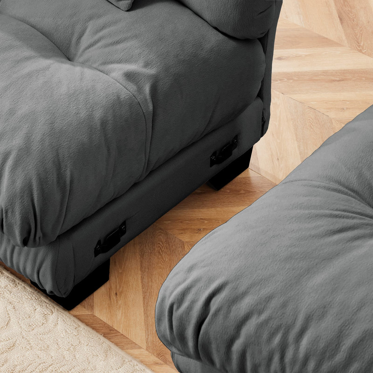 Gray Chenille 1 Seat Sofa - 47.3" Sofa for Living Room
