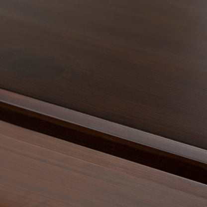 Dark Brown Wood Sideboard Buffet with Storage for Dining Room
