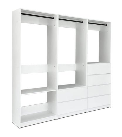 Prosper White Freestanding Walk-In Closet System - Wood & Melamine