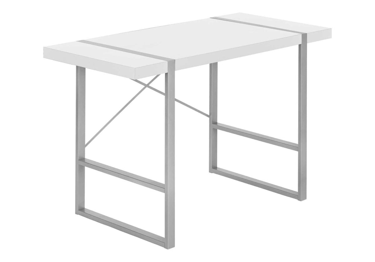 White Particle Board Industrial Desk for Workspace and Home Office