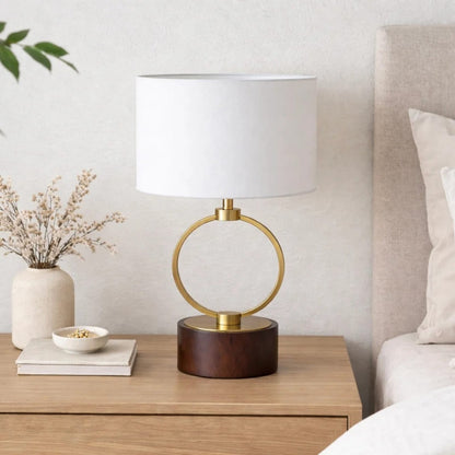 White Metal Table Lamp - Bedroom & Study Lighting