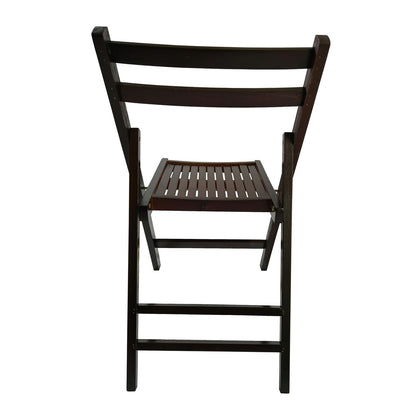 Cherry Folding Patio Chairs - Set of 4, Durable Wood Design for Outdoor