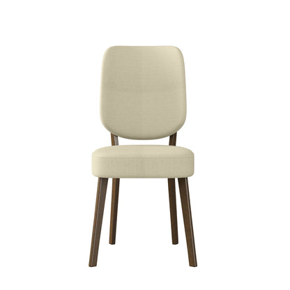 Oatmeal Plywood Dining Chairs Set of 2 for Modern Kitchen Storage