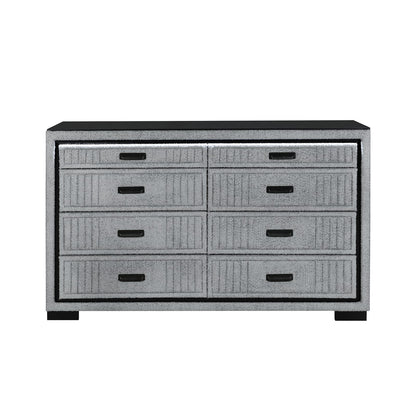 Isaiah Grey Dresser - Gray Upholstered Storage
