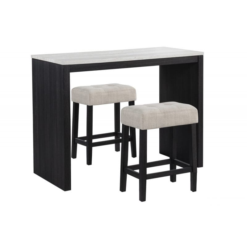 Contemporary Beige Bar Stools Set of 2 for Dining Room Kitchen Seating