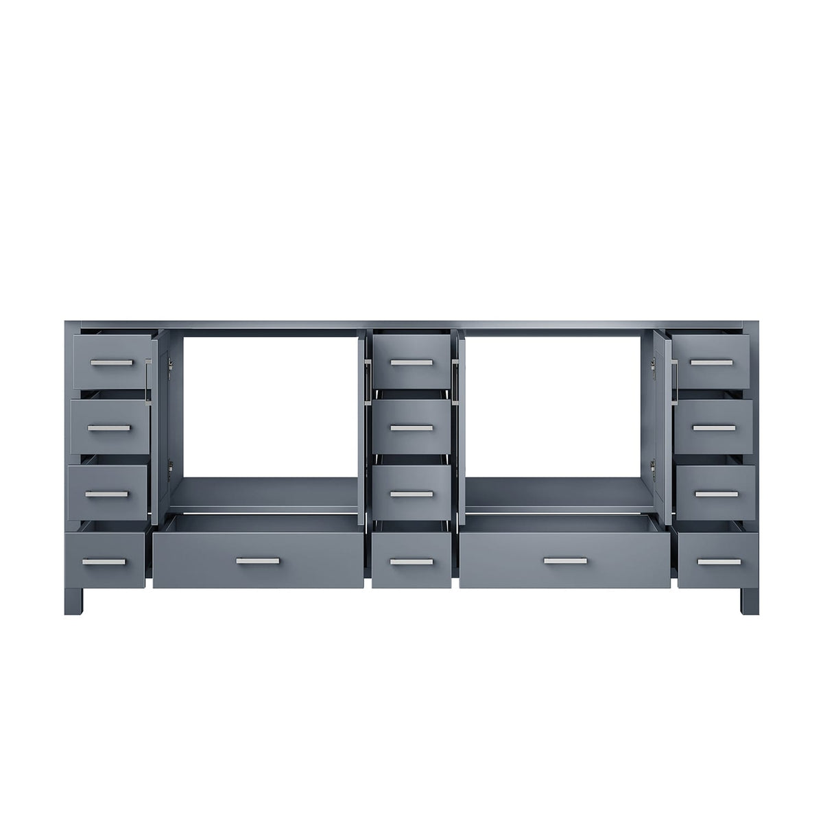 Dark Grey Double Bath Vanity - 84 Inch Wide
