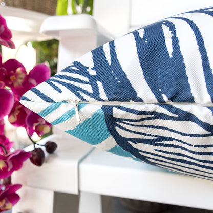 Indigo Polyester Outdoor Pillow Set - 20x20