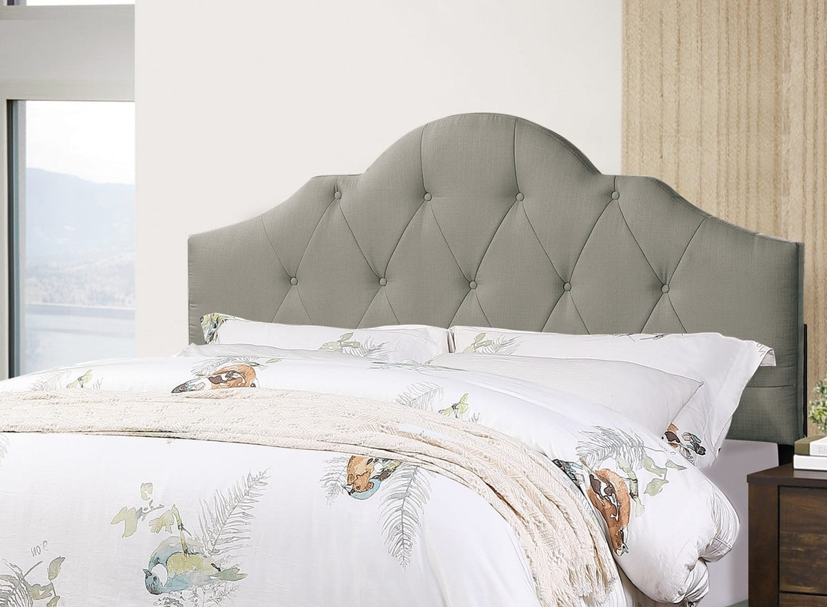 Queen Size Gray Upholstered Arch Bed Frame for Bedroom